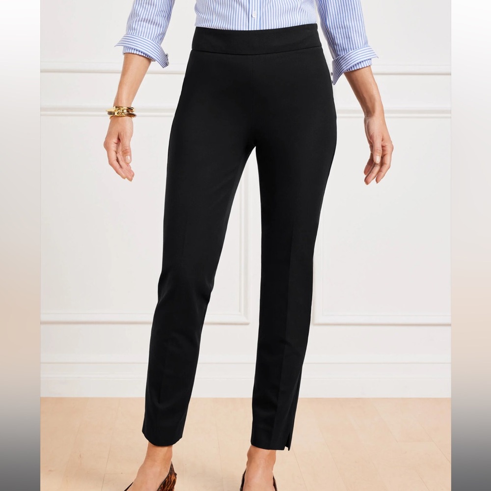 Talbots Black Ankle-Length Ponte Pants